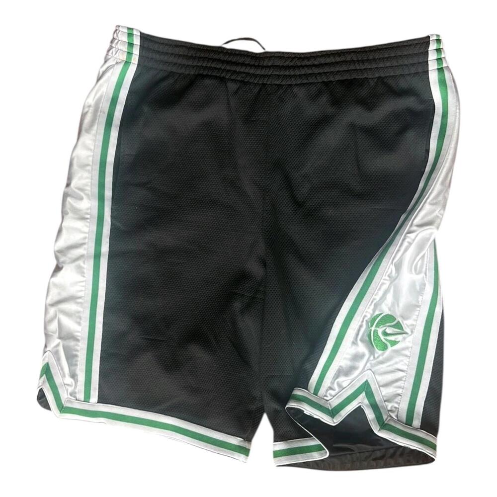 Vintage NIKE Basketball Shorts M Large Celtics Colors Drawstring Elastic Y2K